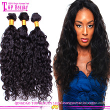 Unprocessed 5a grade virgin peruvian weaving 100% human hair water wave